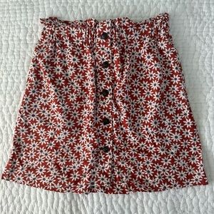 NWT Madewell Skirt in Orange Floral
